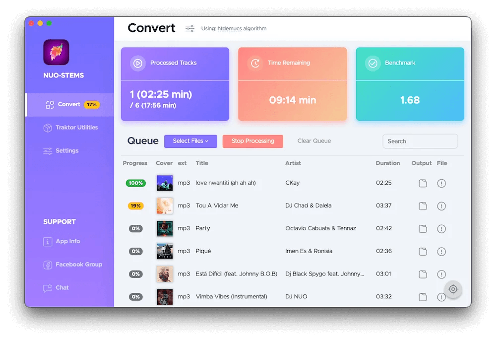 NUO-STEMS version 3.0 interface